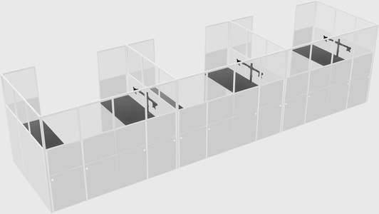 U-shaped cubicle