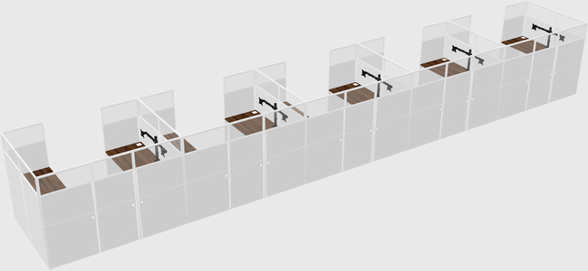 U-shaped cubicle