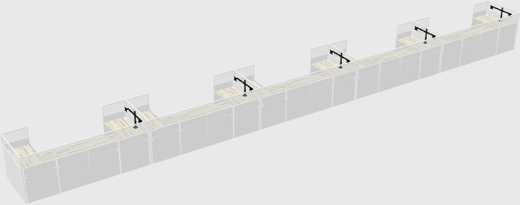 U-shaped cubicle