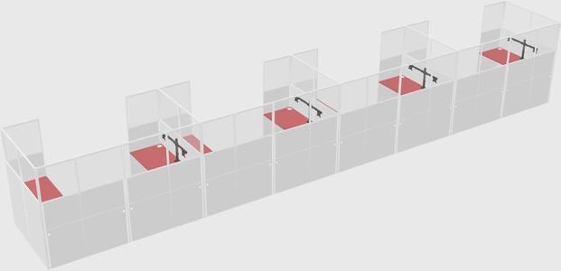 U-shaped cubicle