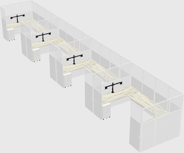 U-shaped cubicle