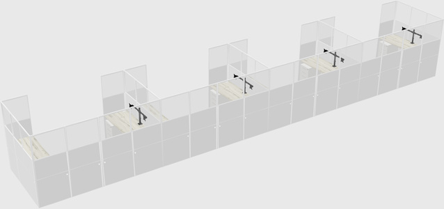 U-shaped cubicle