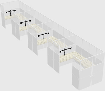 U-shaped cubicle