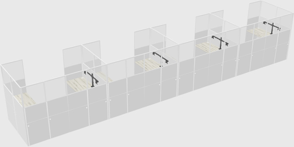 U-shaped cubicle