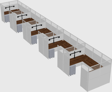 U-shaped cubicle