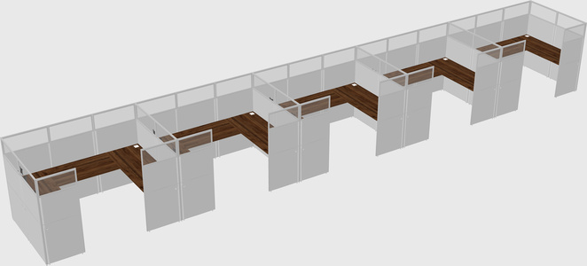 U-shaped cubicle