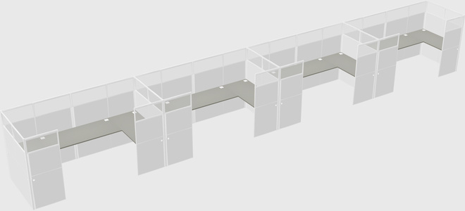 U-shaped cubicle