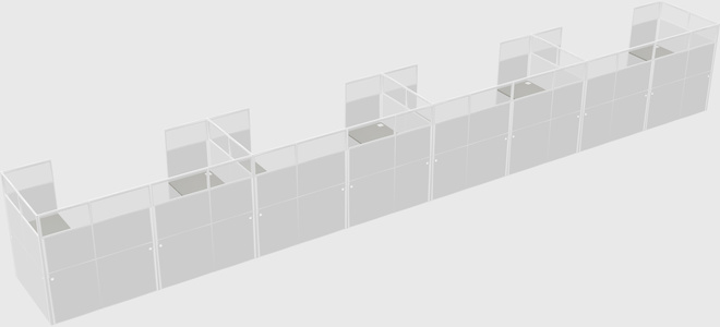 U-shaped cubicle