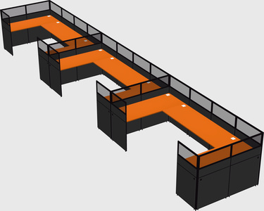 U-shaped cubicle