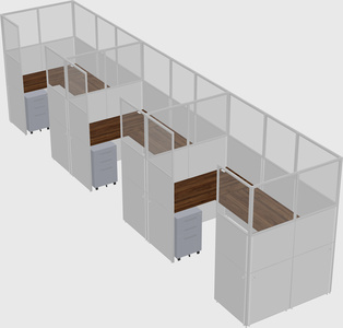 U-shaped cubicle
