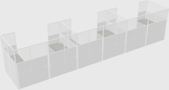 U-shaped cubicle