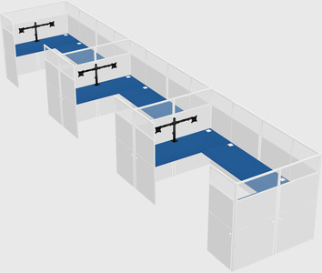 U-shaped cubicle