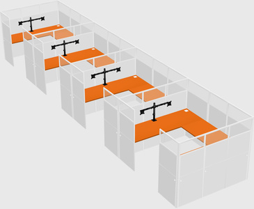 U-shaped cubicle