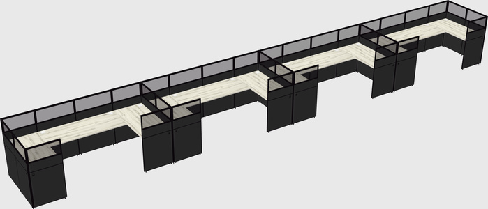 U-shaped cubicle