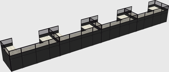 U-shaped cubicle