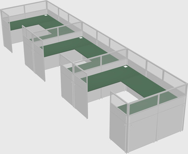 U-shaped cubicle