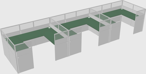 U-shaped cubicle