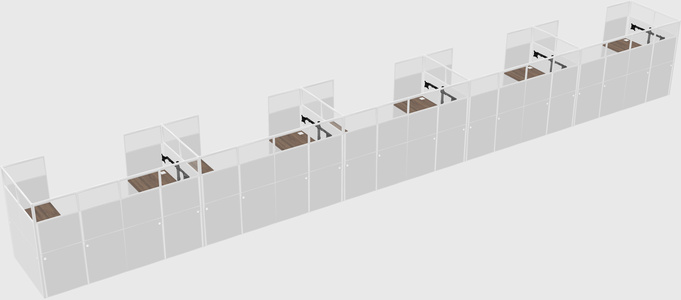 U-shaped cubicle