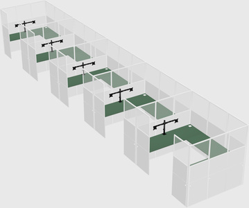 U-shaped cubicle
