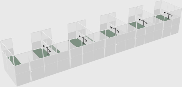 U-shaped cubicle
