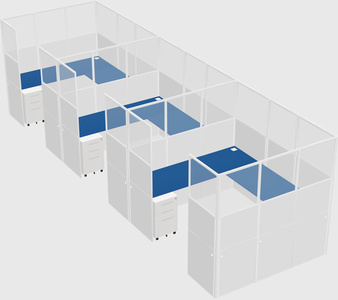 U-shaped cubicle