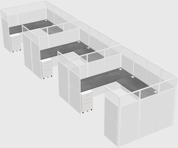 U-shaped cubicle
