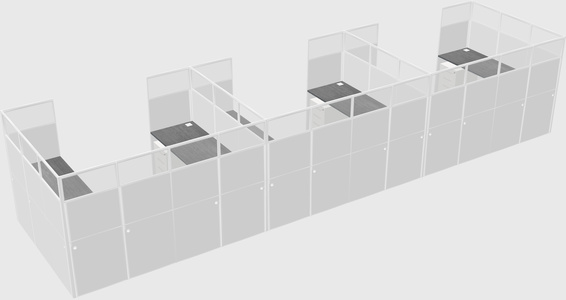 U-shaped cubicle