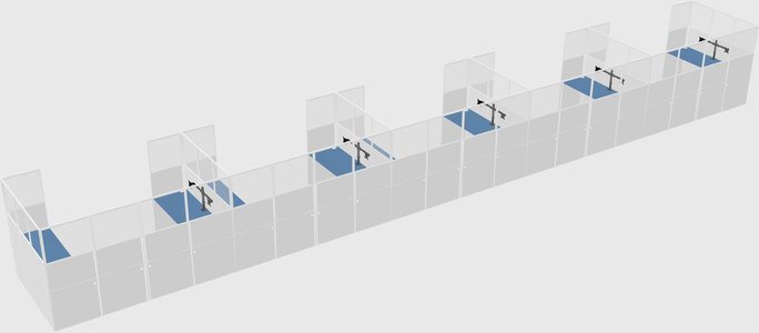 U-shaped cubicle
