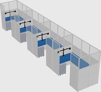 U-shaped cubicle