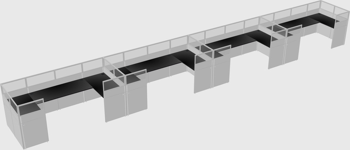U-shaped cubicle