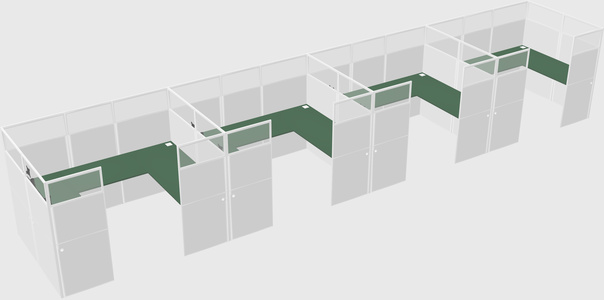 U-shaped cubicle