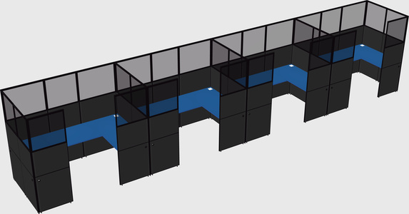 U-shaped cubicle
