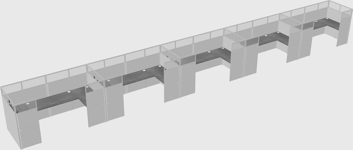 U-shaped cubicle
