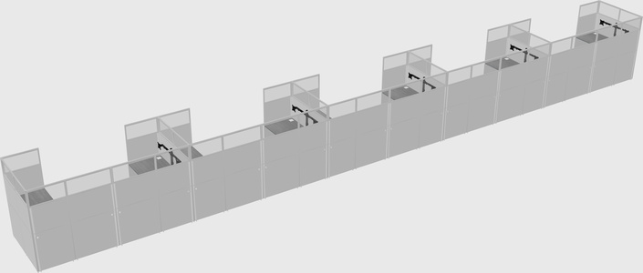 U-shaped cubicle