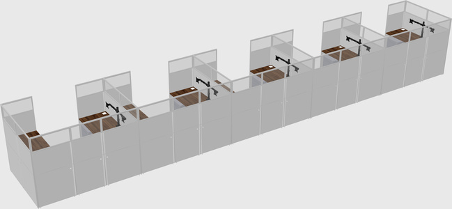 U-shaped cubicle
