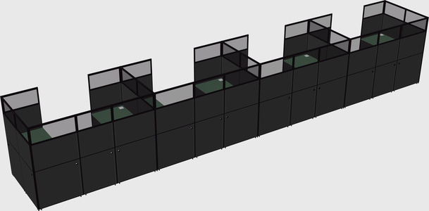 U-shaped cubicle