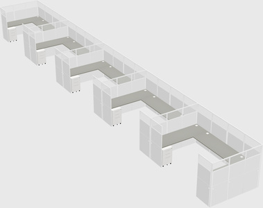 U-shaped cubicle