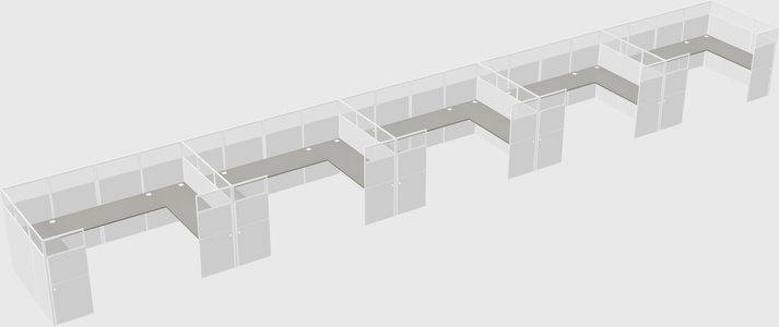 U-shaped cubicle