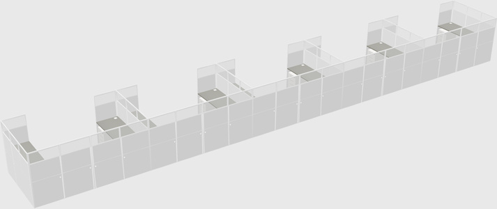 U-shaped cubicle
