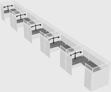 U-shaped cubicle