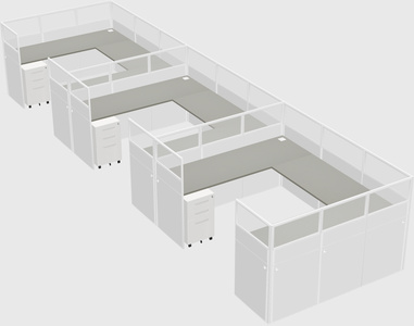 Cabine en u