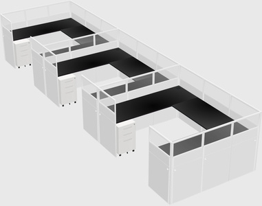 U-shaped cubicle