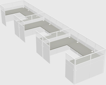 U-shaped cubicle