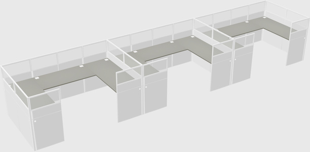 U-shaped cubicle