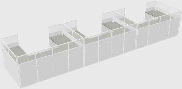 U-shaped cubicle
