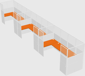 U-shaped cubicle