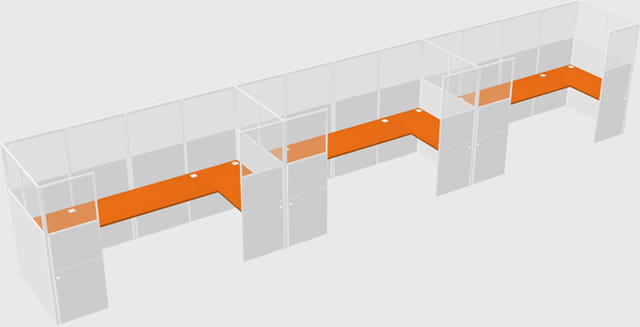 U-shaped cubicle