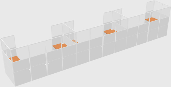 U-shaped cubicle