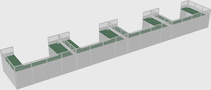 U-shaped cubicle