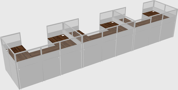 U-shaped cubicle